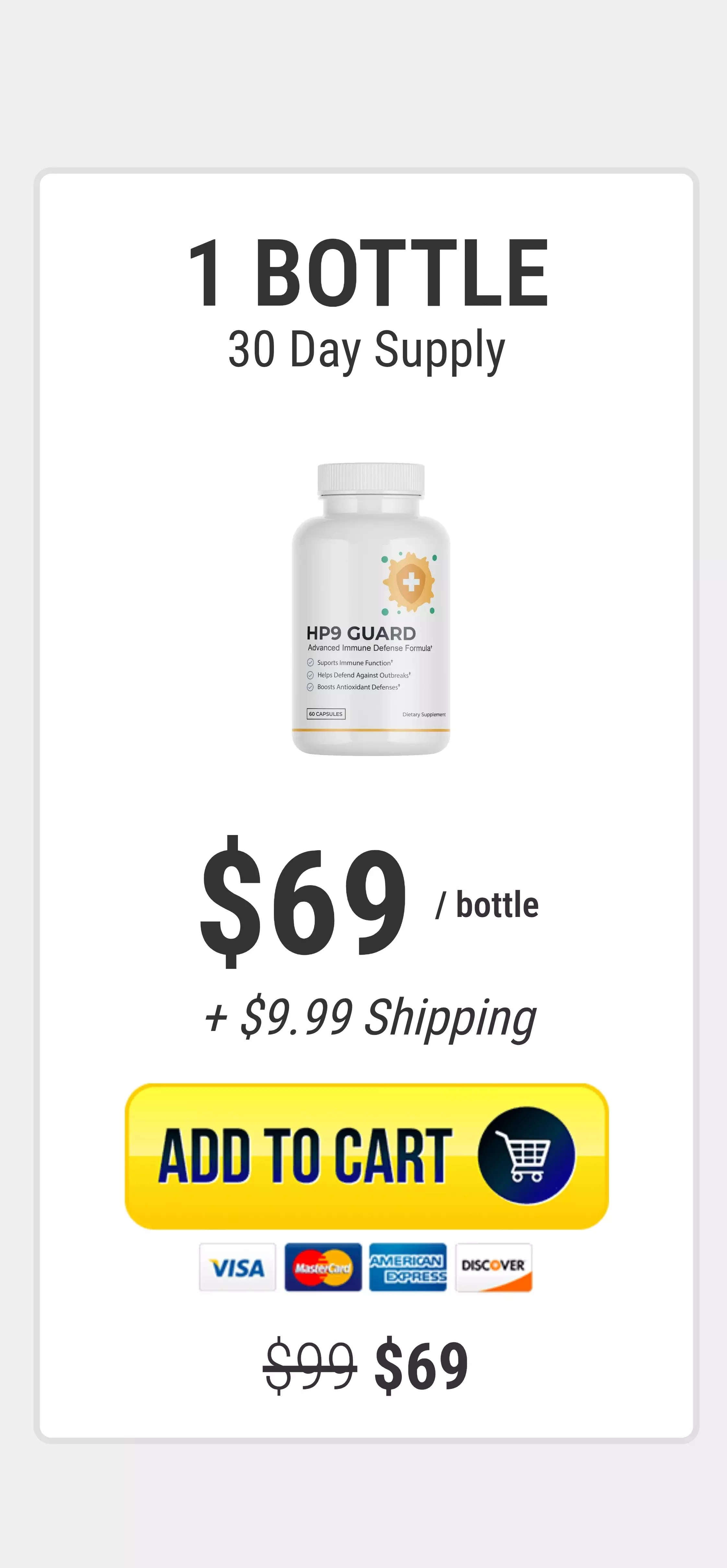 HP9 Guard™ 1 bottle pricing